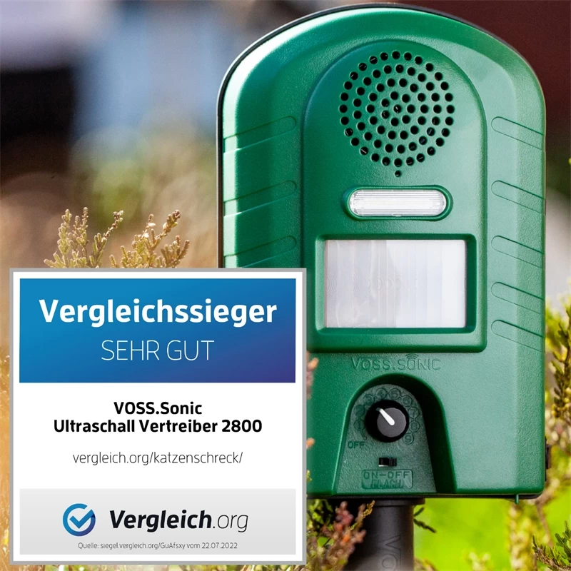 VOSS.sonic 2800 Ultraschall Abwehr (inkl. Blitzlicht) Katzenabwehr, Hundeabwehr, Marderabwehr – Bild 2