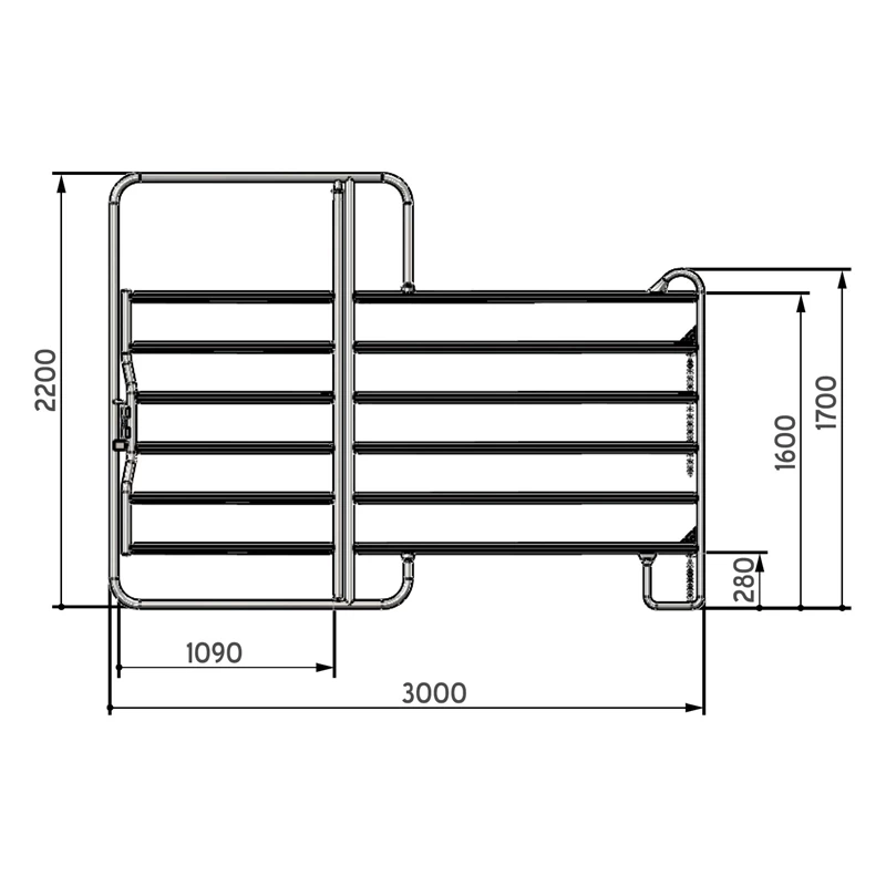 VOSS.farming Weidepanel-Set 4er Panel-Box, Je 3,00 X 3,00 M – Bild 3