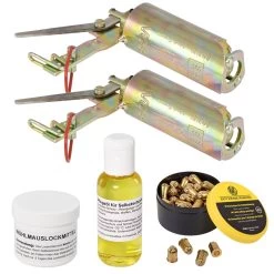 2x VOSS.garden Wühlmausschussgerät + 50 Kartuschen + Lockmittel + Öl