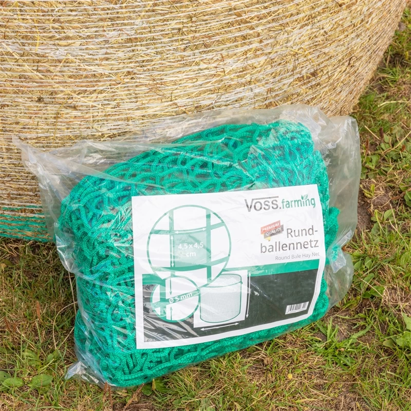 VOSS.farming Rundballennetz, Heunetz Für Rundballen - 1,40x1,40m, Maschenweite 4,5x4,5cm – Bild 12