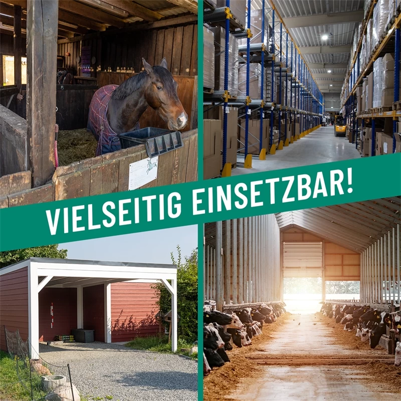 LED-Hallenstrahler 150 Watt - Strahler Für Hof, Heuboden, Reithallen Und Ställe, Dimmbar – Bild 12