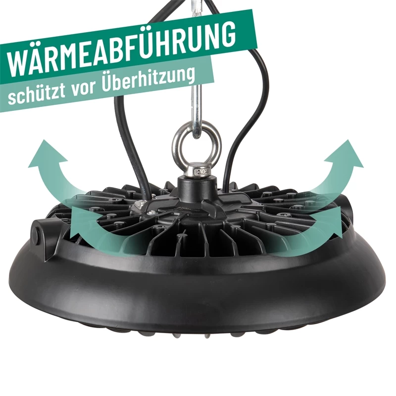 LED-Hallenstrahler 150 Watt - Strahler Für Hof, Heuboden, Reithallen Und Ställe, Dimmbar – Bild 8