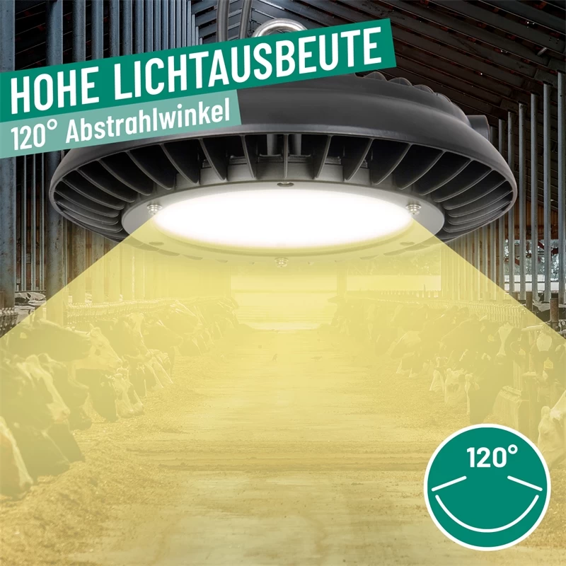 LED-Hallenstrahler 150 Watt - Strahler Für Hof, Heuboden, Reithallen Und Ställe, Dimmbar – Bild 4