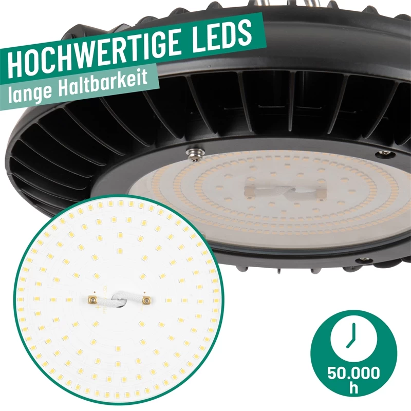 LED-Hallenstrahler 150 Watt - Strahler Für Hof, Heuboden, Reithallen Und Ställe, Dimmbar – Bild 9
