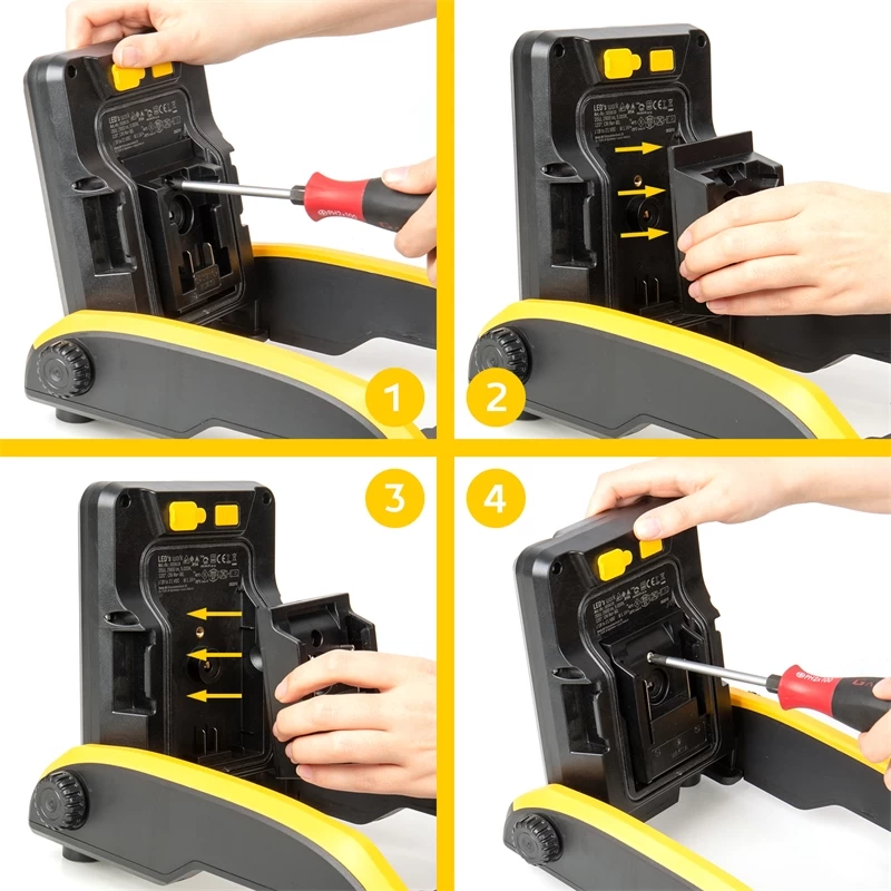 LED-Baustrahler Mit Adapter Für Marken-Akkus - Multi Akku Arbeitsleuchte, 20W, 2900lm – Bild 11