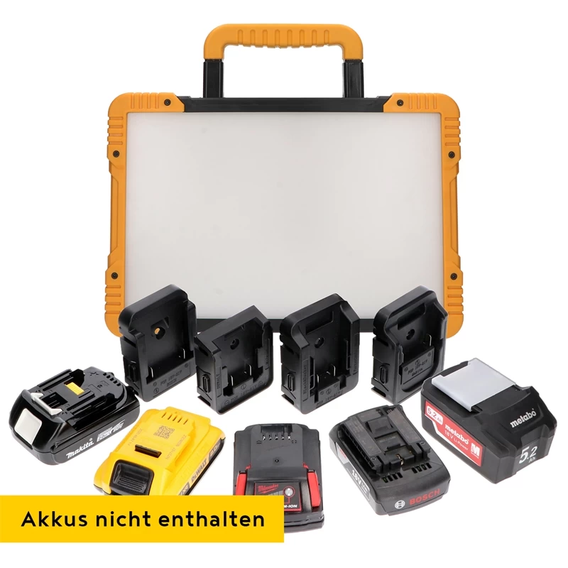 LED Baustrahler - Akku Strahler Mit Adapter, Multi Akku Arbeitsleuchte, 40W, 5500lm – Bild 9