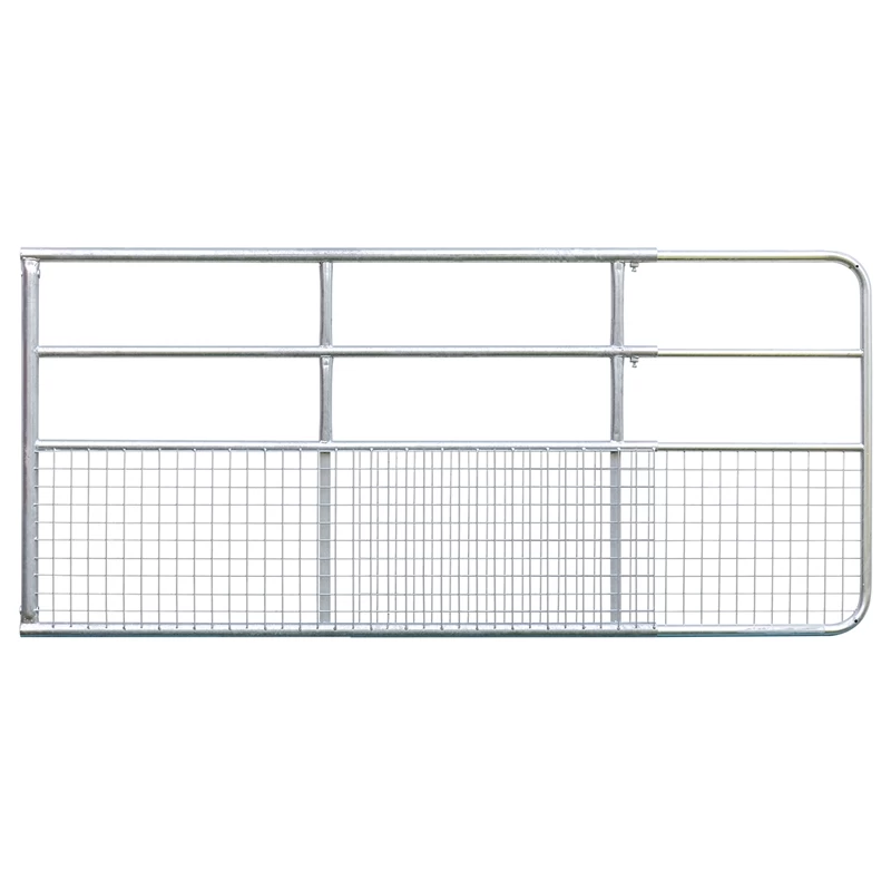 VOSS.farming Weidetor Verstellbar 200 - 300 Cm, Mit Gitter, 110 Cm Hoch, Verzinkt