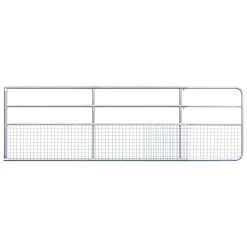 VOSS.farming Weidetor Verstellbar 300 - 400 Cm, Mit Gitter, 110 Cm Hoch, Verzinkt