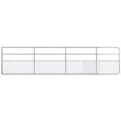 VOSS.farming Weidetor Verstellbar 400 - 500 Cm, Mit Gitter, 110 Cm Hoch, Verzinkt