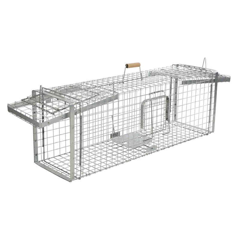 Lebendfalle Mit Schnapptüren - Kastenfalle Für Dachse Und Füchse, 33x42x118cm – Bild 2