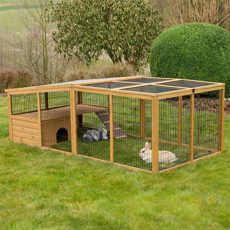 Freilaufgehege Für Kaninchen, Nager, Hühner Und Kleintiere, 220 X 115 X 75cm
