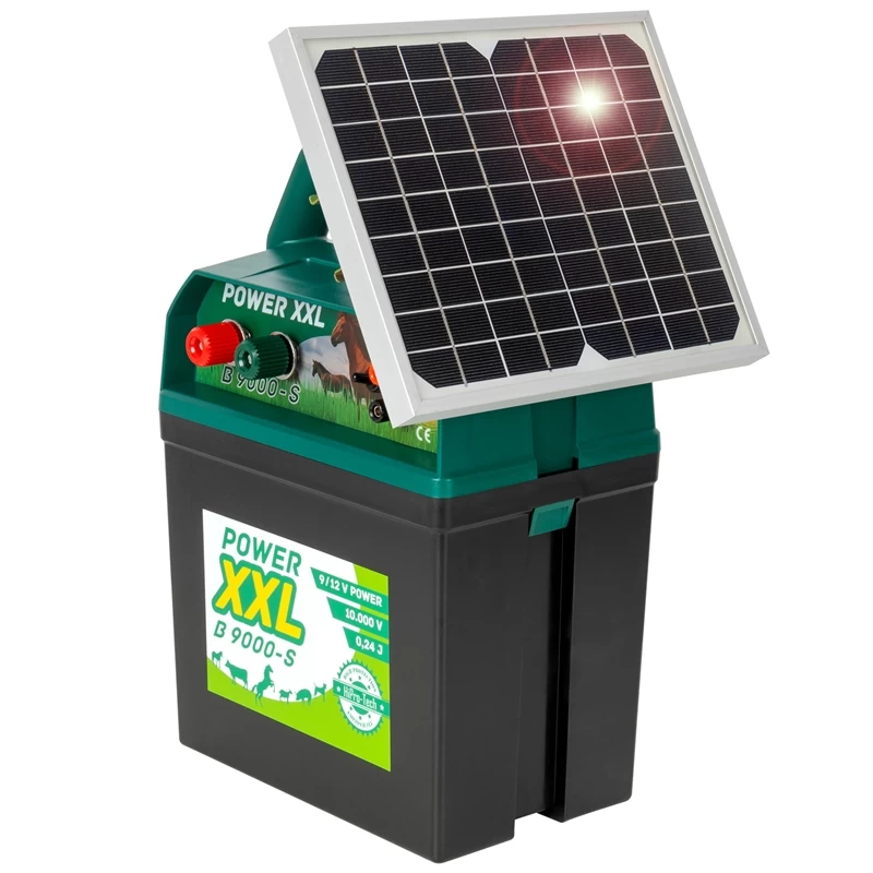 Weidezaungerät 9V "Power XXL B 9000-S" + 5W SOLAR + Batterie – Bild 3