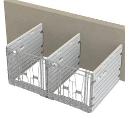 Kerbl Modulare Kälberbox Doppelbucht Wandständig