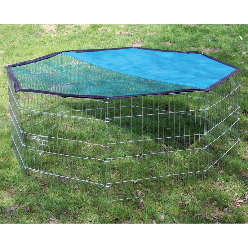 Freigehege Ø143cm, 8x 57x56cm, Kaninchen, Meerschweinchen, Hühner, Küken – Bild 4