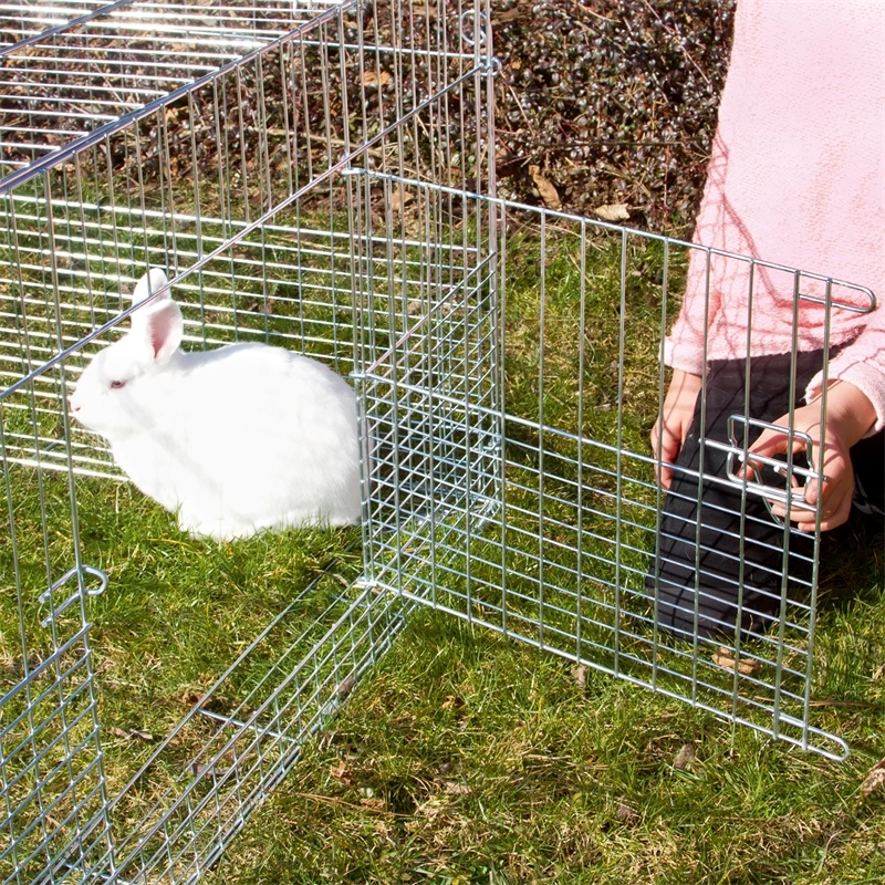 Jungtier-Freilaufgehege 144 X 112 X 60cm, Freigehege Für Kleintiere Mit Sonnenschutz – Bild 5