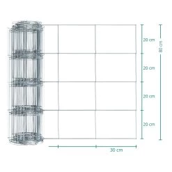 50m VOSS.farming Classic Wildzaun, Knotengeflecht, Höhe 80cm - 80/05/30, Verzinkt