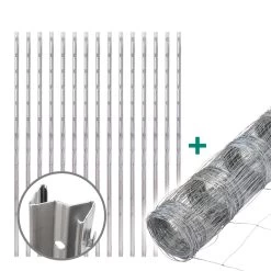 50m VOSS.farming Classic Wildzaun Komplettset 80/5/30 + Z-Profilpfosten