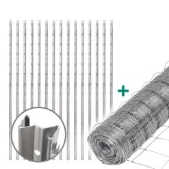 50m VOSS.farming Premium Wildzaun Komplettset 100/8/15 + Z-Profilpfosten