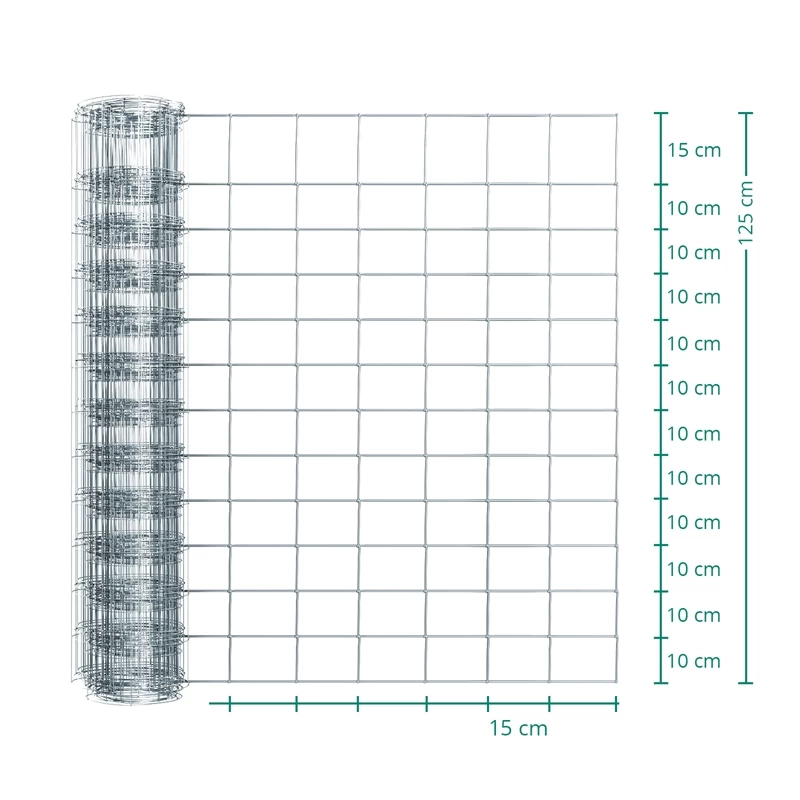 50m VOSS.farming Classic Wildzaun Komplettset 125/13/15 + Z-Profilpfosten â Bild 2