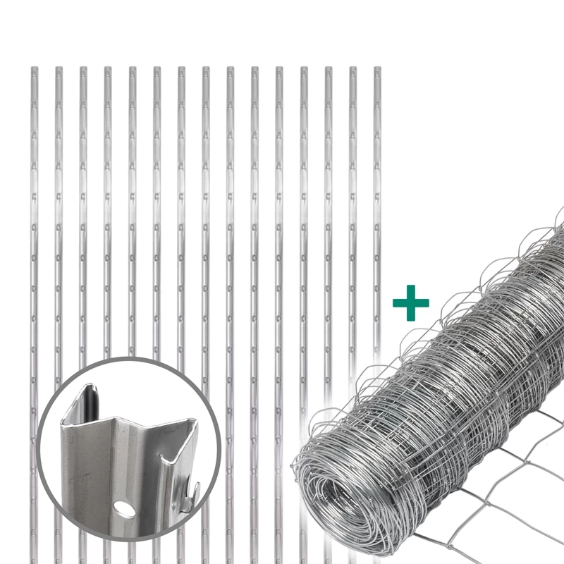 50m VOSS.farming Classic Wildzaun Komplettset 150/12/30 + Z-Profilpfosten
