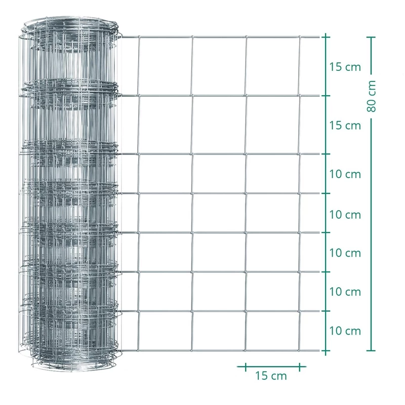 50m VOSS.farming Premium Plus Wildzaun Komplettset 80/8/15 + Z-Profilpfosten + Schellen + Kappen + E – Bild 2
