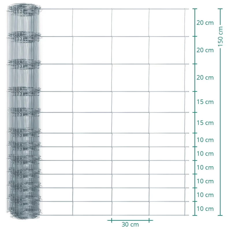 50m VOSS.farming Premium Plus Wildzaun Komplettset 150/12/30 + Z-Profilpfosten – Bild 2