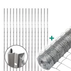 50m VOSS.farming Premium Plus Wildzaun Komplettset 150/12/30 + Z-Profilpfosten