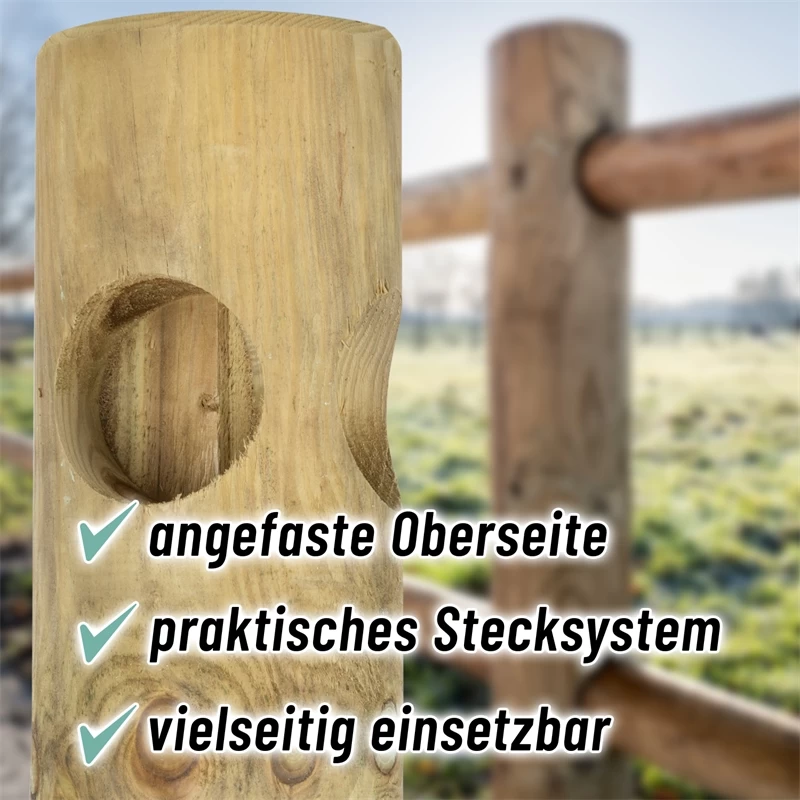 VOSS.farming Pferdezaun Holzpfosten - Arizona Eckpfahl 200cm X 140mm – Bild 11