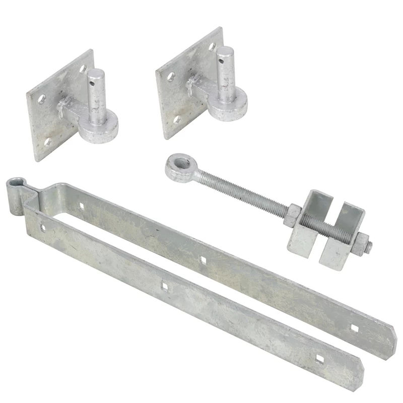 VOSS.farming Montage-Set Für Englisches Holztor, Holz-Weidetor, Koppeltor, Feuerverzinkt