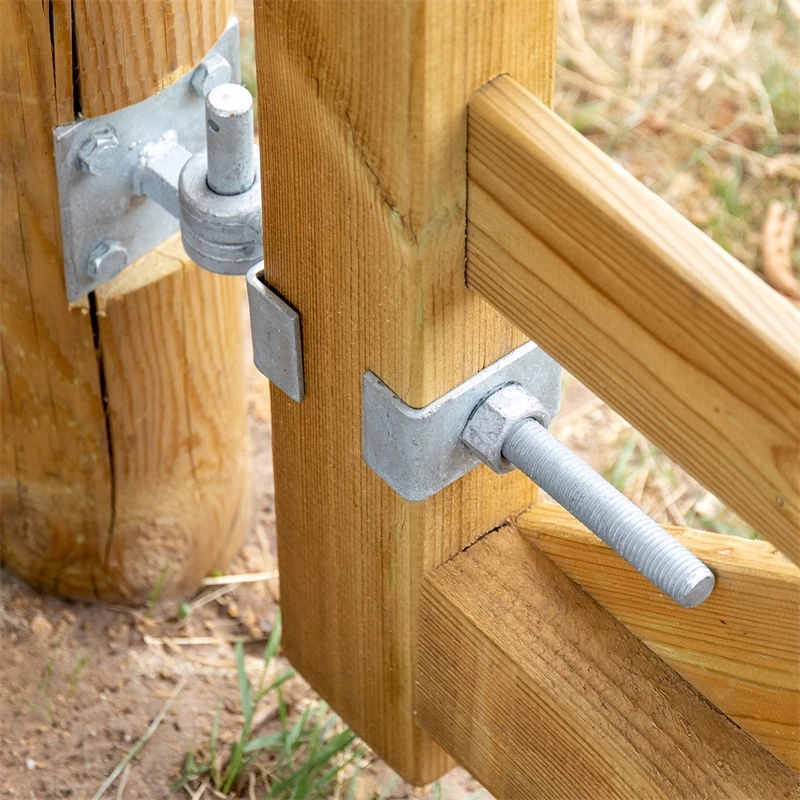 VOSS.farming Montage-Set Für Englisches Holztor, Holz-Weidetor, Koppeltor, Feuerverzinkt – Bild 13