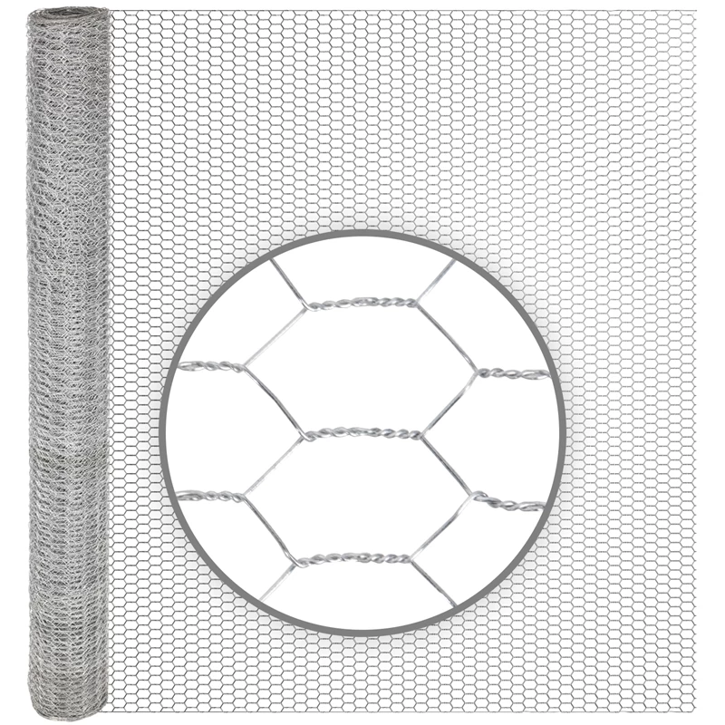 VOSS.farming Gartenzaun-SET: Sechseckgeflecht 10mx100cm + 8x Metall Zaunpfosten – Bild 2