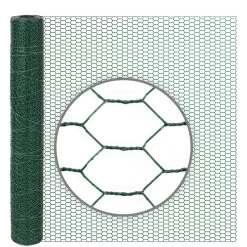 10m VOSS.farming Sechseckgeflecht, Hasendraht, Höhe 75cm - 13x0,9mm, Grün