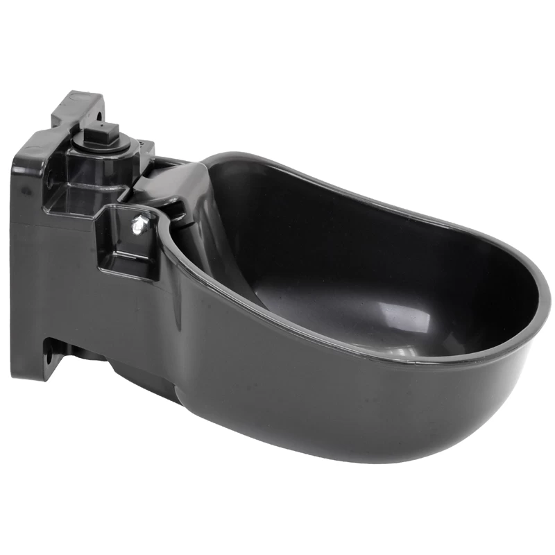 2x Tränkebecken K50 Aus Kunststoff Mit Druckzunge - Rindertränke, Pferdetränke, Schwarz – Bild 4