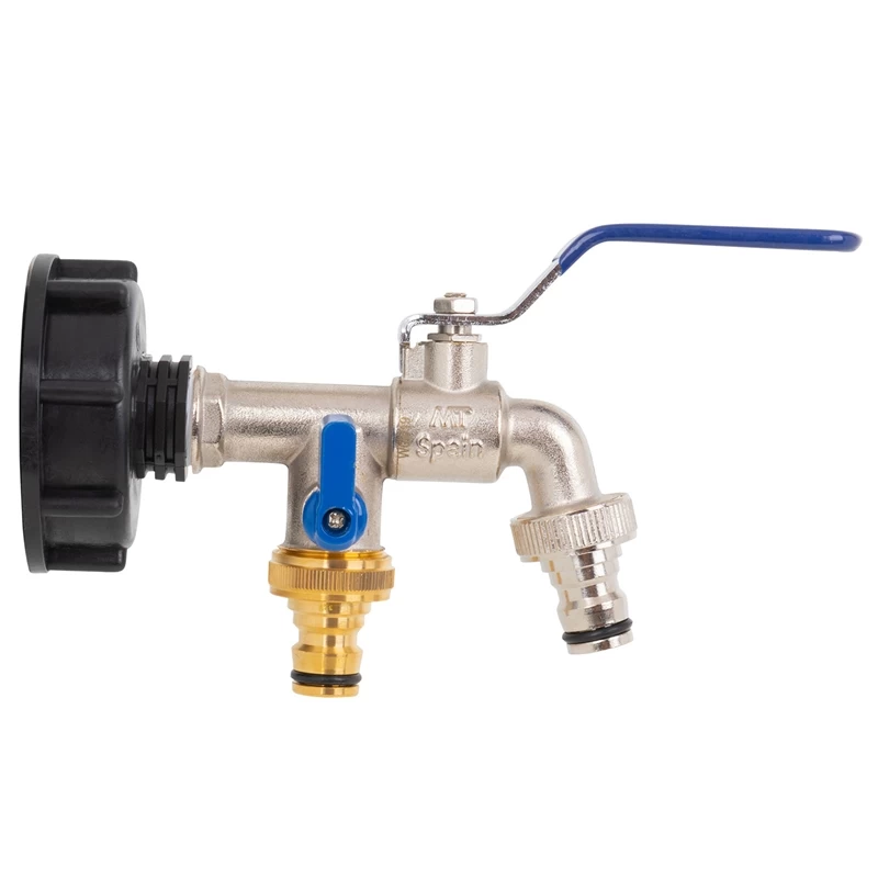 Anschlusshahn Für IBC-Container Mit 2 Schnellkupplungen, Separat Absperrbar – Bild 3