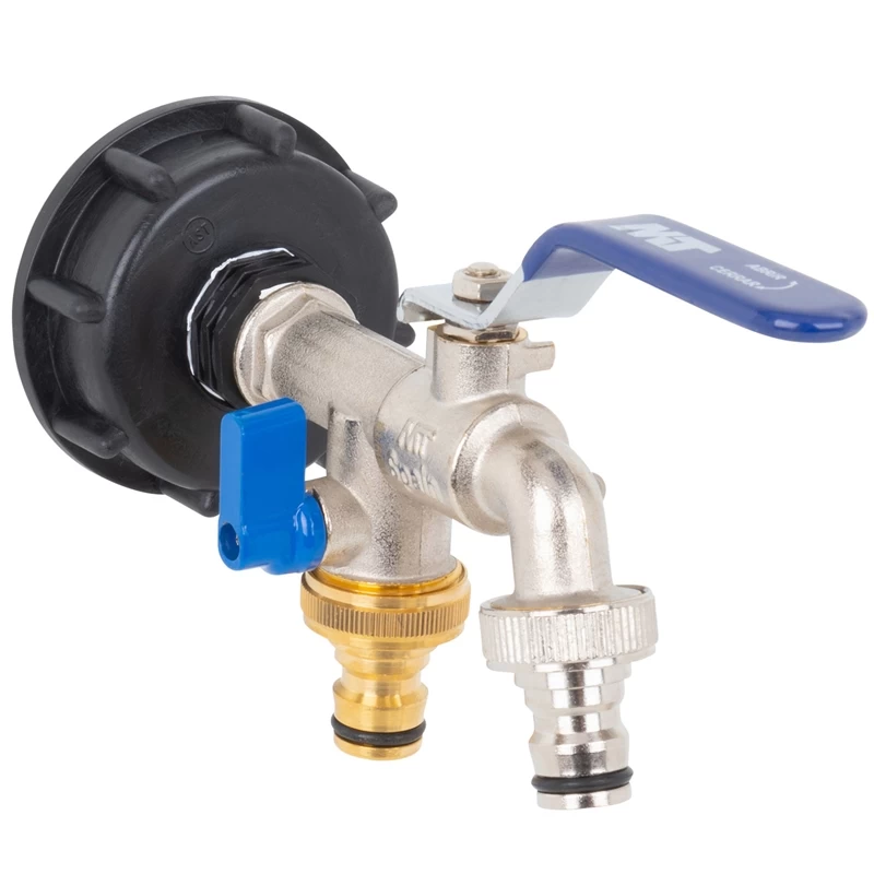 Anschlusshahn Für IBC-Container Mit 2 Schnellkupplungen, Separat Absperrbar – Bild 4