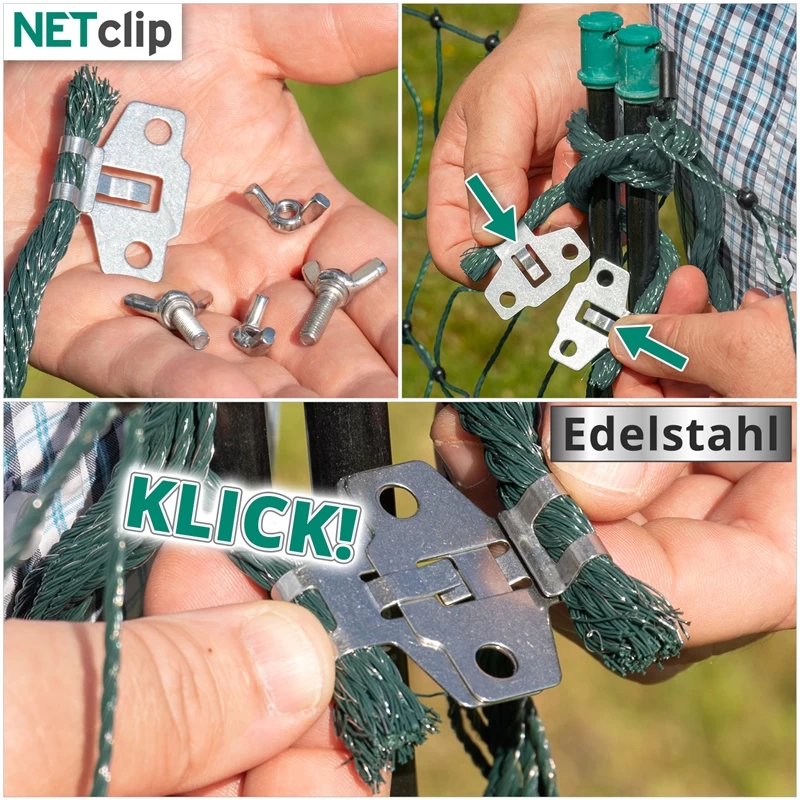 VOSS.farming FarmNET+ 50m Hühnerzaun, Geflügelnetz, 112cm, 20 Pfähle, 2 Spitzen, Grün – Bild 10