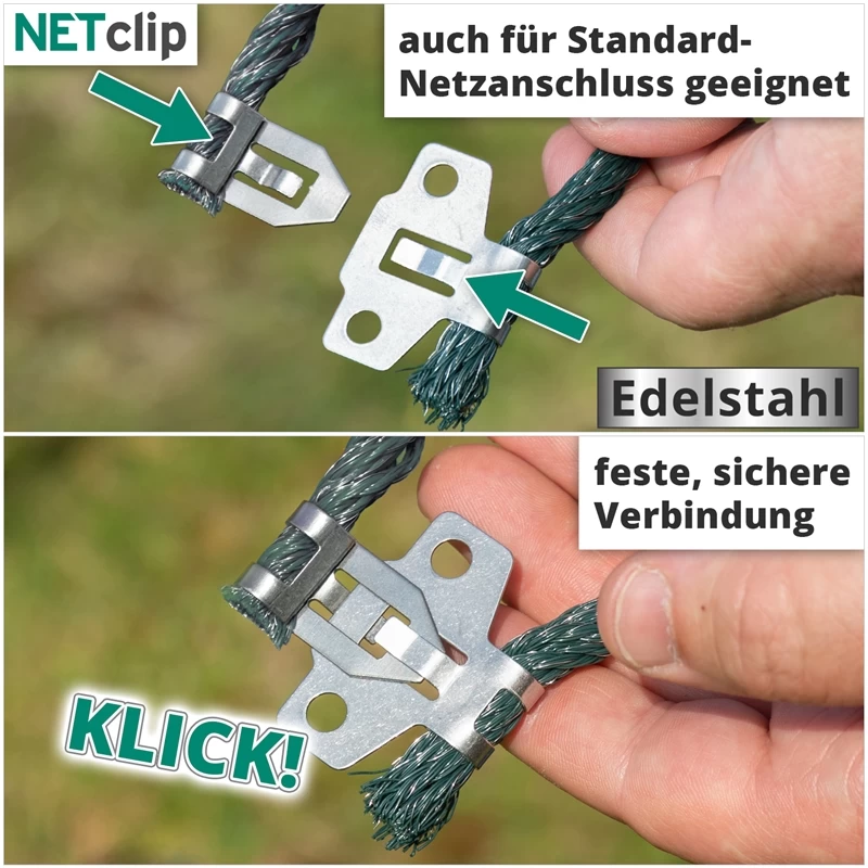 VOSS.farming FarmNET+ 50m Hühnerzaun, Geflügelnetz, 112cm, 20 Pfähle, 2 Spitzen, Grün – Bild 12