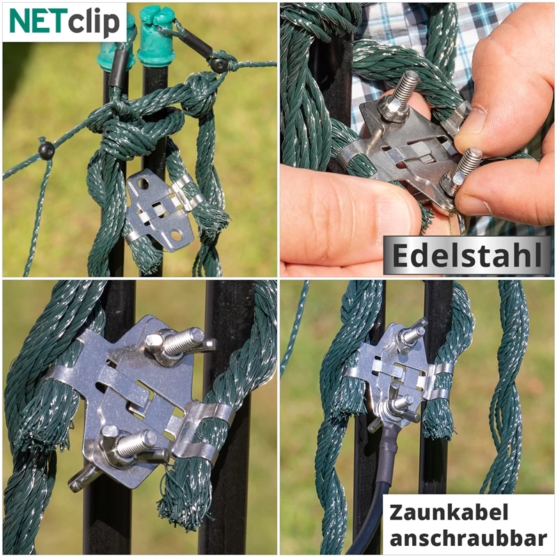 VOSS.farming FarmNET 15m Hühnerzaun, Geflügelnetz, 112cm, 6 Pfähle, 2 Spitzen, Grün – Bild 11