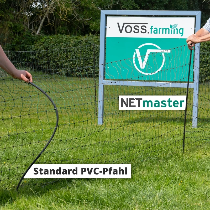VOSS.farming FarmNET+ 50m Hühnerzaun, Geflügelnetz, 112cm, 20 Pfähle, 2 Spitzen, Grün – Bild 9