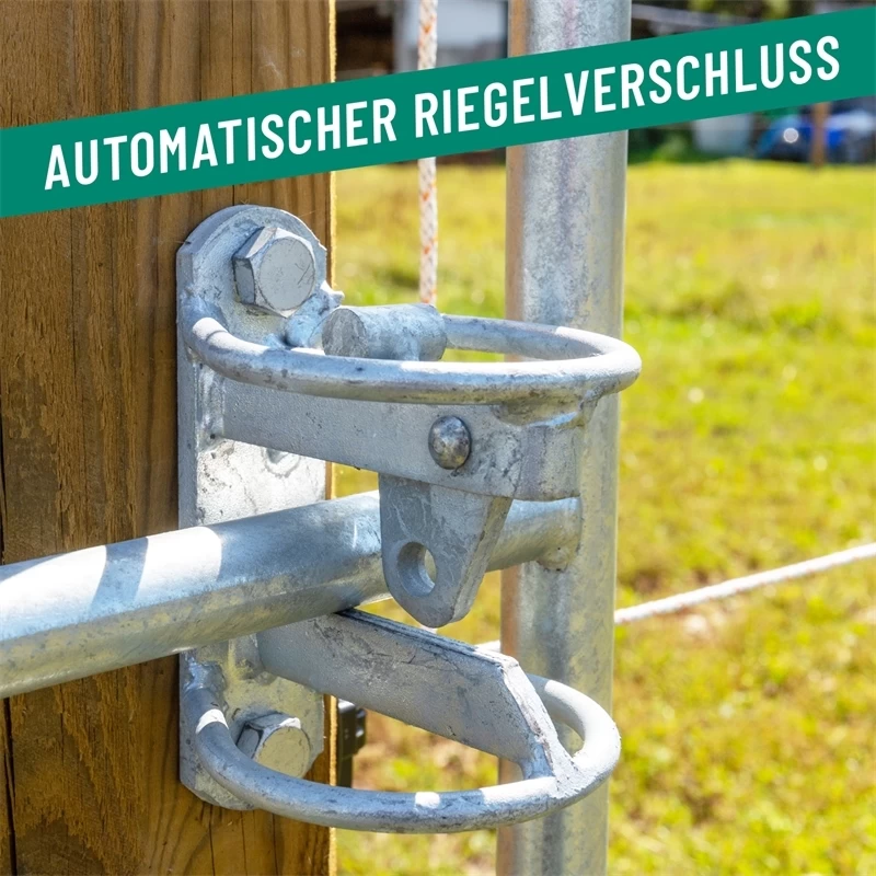 VOSS.farming Weidetor Weidezauntor, Verzinkt, Verstellbar 505 - 600 Cm, 110 Cm Hoch – Bild 12