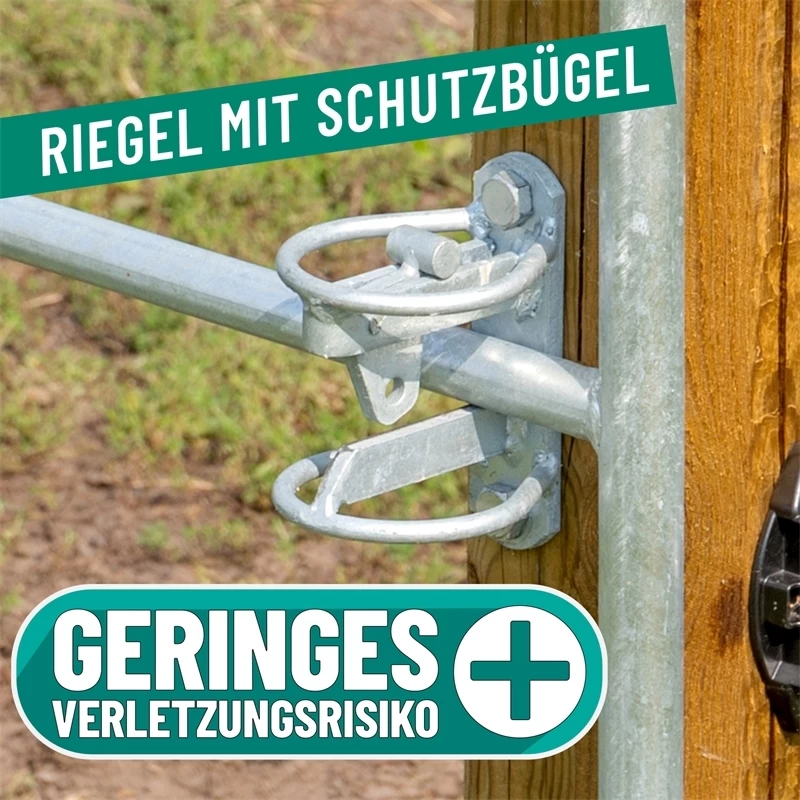 VOSS.farming Weidetor Verstellbar 200 - 300 Cm, Mit Gitter, 110 Cm Hoch, Verzinkt – Bild 8
