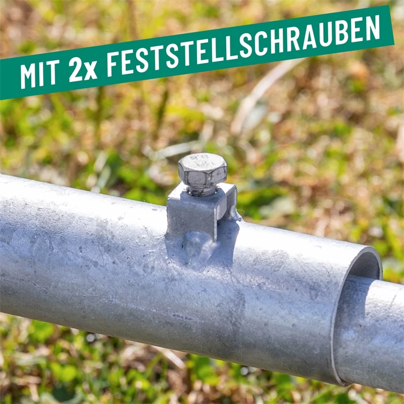 VOSS.farming Weidetor Weidezauntor, Verzinkt, Verstellbar 405 - 500 Cm, 110 Cm Hoch – Bild 15