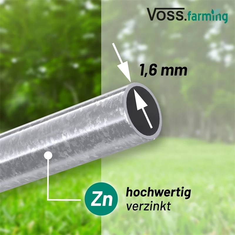 VOSS.farming Weidetor Weidezauntor, Verzinkt, Verstellbar 205 - 300 Cm, 110 Cm Hoch – Bild 6
