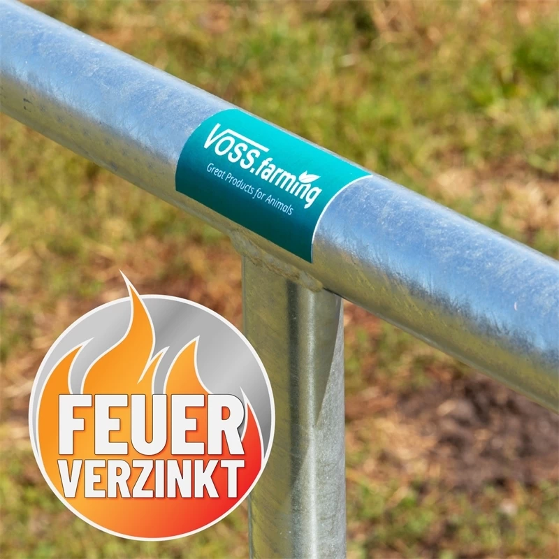 VOSS.farming Weidetor Weidezauntor, Verzinkt, Verstellbar 405 - 500 Cm, 110 Cm Hoch – Bild 16