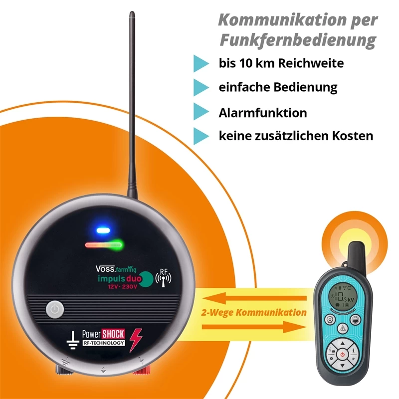 VOSS.farming "impuls Duo DV160 RF" Weidezaungerät Mit Fernbedienung, Extrem Starkes 12V-230V Gerät – Bild 2